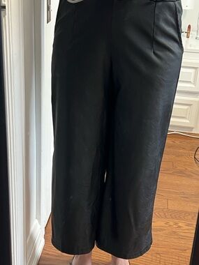 Black Faux Leather Pants